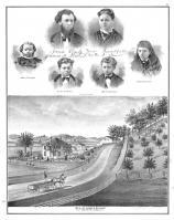 James A. Stewart, Mary, Jesse, William, Fannie, Martha, Licking County 1875